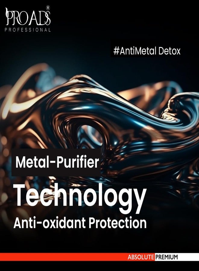 PRO ADS Absolute Premium Anti‑Metal Detox Shampoo - Sulfate-Free Professional Cleanser for Removing Hard Water Metal Deposits, Reducing Breakage & Restoring Shine - Color-Safe Hair Care (300ml) - Image 2