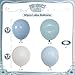 Paeyeq Dusty Blue Balloons 60 Pcs 12 Inch Fog Slate Baby Blue Balloons with Matte White Latex Balloon for Baby Shower Birthday Bridal Shower Wedding Engagement Bachelorette Party Decorations Supplies - Image 4