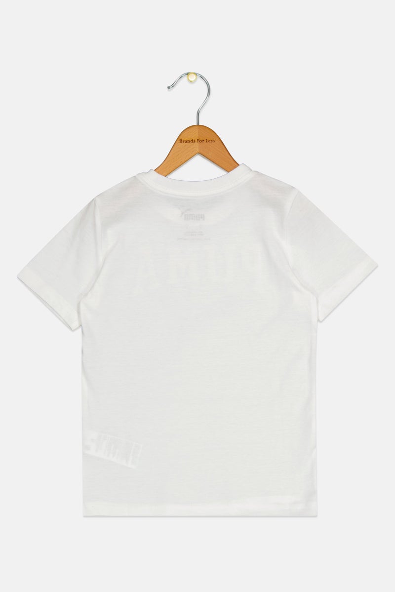 PUMA Kids Boy Sportswear Fit Short Sleeve Training T-Shirt, White - Image 2