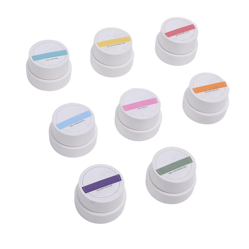 Market need oriented construction Dioche 8Pcs 5G Gel Nail Polish Set Extension Gel Top Coat Transfer Nail Rhinestone Glue Set for Salon Professional Manicure At Home DIY Art Universal design - Image 2