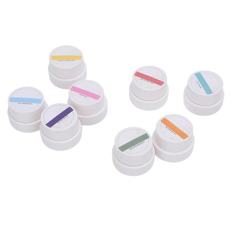 Market need oriented construction Dioche 8Pcs 5G Gel Nail Polish Set Extension Gel Top Coat Transfer Nail Rhinestone Glue Set for Salon Professional Manicure At Home DIY Art Universal design - Image 4
