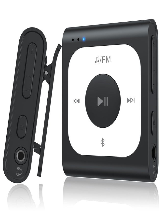 AGPTEK 64GB Clip MP3 Player with Bluetooth, A53PL Portable Music Player with FM Radio, Shuffle, No Phone Needed, for Sports(Black) - Image 1