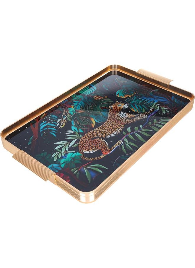 Alsaif Tofaria Glass Serving Table (Amp) 32 X 49 Cm Rectangle Colored  - Image 2