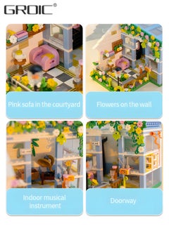 608 Piece Flower House Building Set, Micro Mini Blocks Sunshine Friendship Dreamhouse Bricks, Educational Toy, Assembling Toy - pzsku/ZE99E5AFC49EE936E3633Z/45/_/1740642730/3b60b657-d520-4fb8-9505-5bd1fdfb9a2c