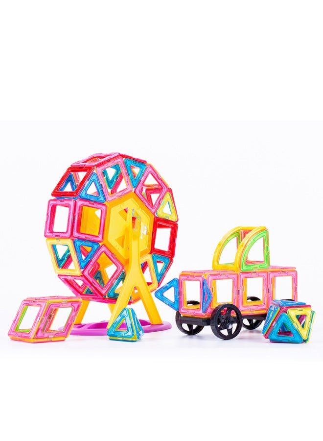 Large Magnetic Building Blocks Toy Iron Absorption Magnet 3-6-8 Years Old Boys Girls Various Assemblies-Color:[Large Size] Pure Magnetic 30 Pieces Storage Box (free Wheel)  - Image 5