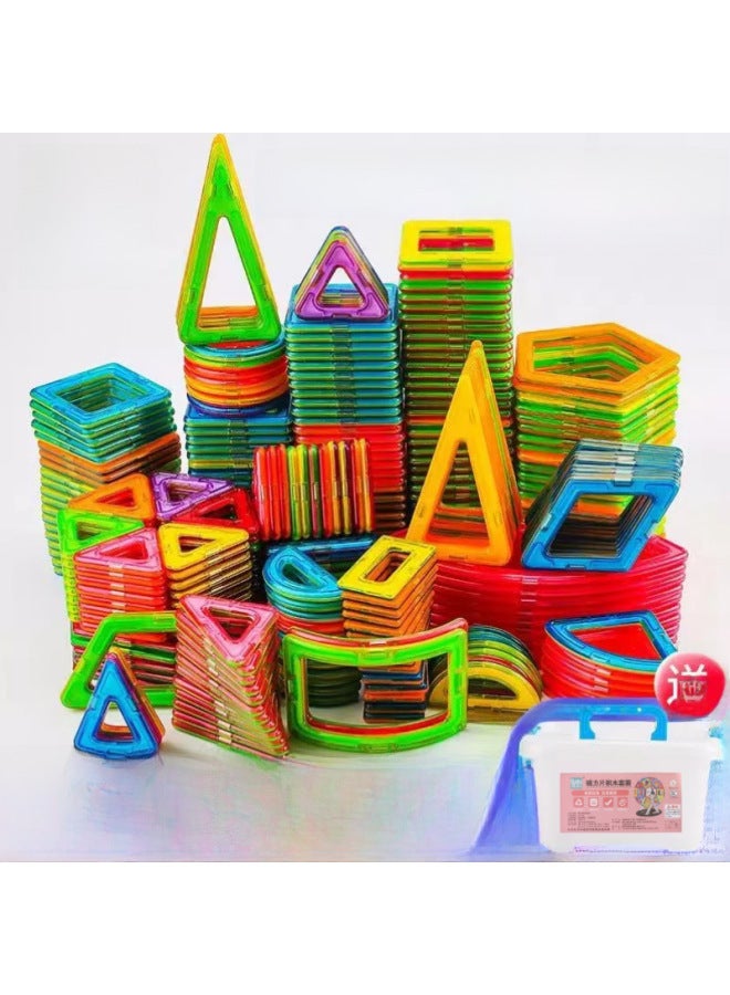 Large Magnetic Building Blocks Toy Iron Absorption Magnet 3-6-8 Years Old Boys Girls Various Assemblies-Color:[Large Size] Pure Magnetic 30 Pieces Storage Box (free Wheel)  - Image 4