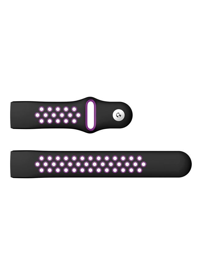 NIBEMINENT Replacement Band For Fitbit Charge 3 Purple/Black - Image 3