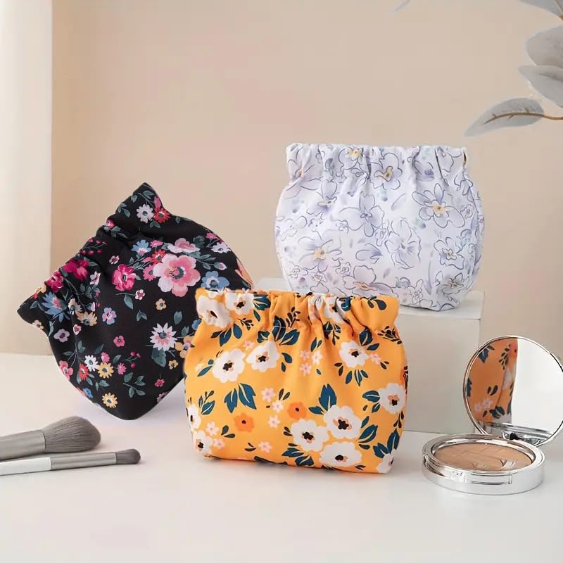 Kawn® 2pcs Makeup Pouch Small Pouches for Women, Portable Mini Makeup Bag for Purse, Self-Closing Oxford Cloth Coin Purse Pocket Cosmetics Bag Travel Organizer for Lipstick Jewelry Earphones (B) - Image 3