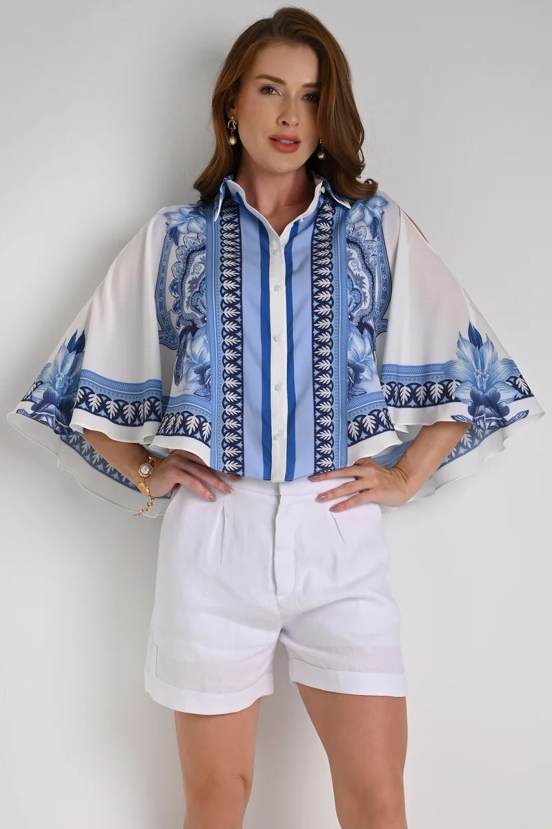 كارمن ستيفنز قميص الهنود العجيب المزين