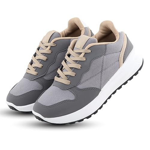 FUEL Neostep Trendy Comfortable & Casual Sports Shoes for Men and Boy (Grey,7UK) - Image 4