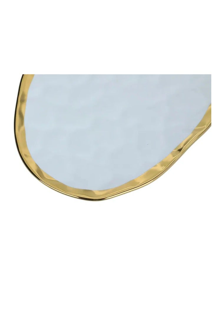 Alsaif Gallery Al Saif Gallery Porcelain Serving Plate, 14 inches, oval - white - Image 3