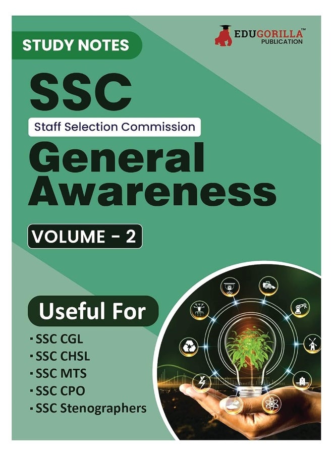 Study Notes for SSC General Awareness (Vol 2) - Topicwise Notes for CGL, CHSL, SSC MTS, CPO and Other SSC Exams with Solved MCQs  - Image 1