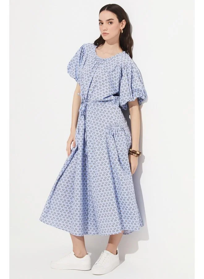 JUNE Floral Tie-Waist Dress