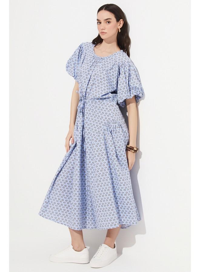 جون فستان بربطة خصر بنقوش الزهور - Image 4