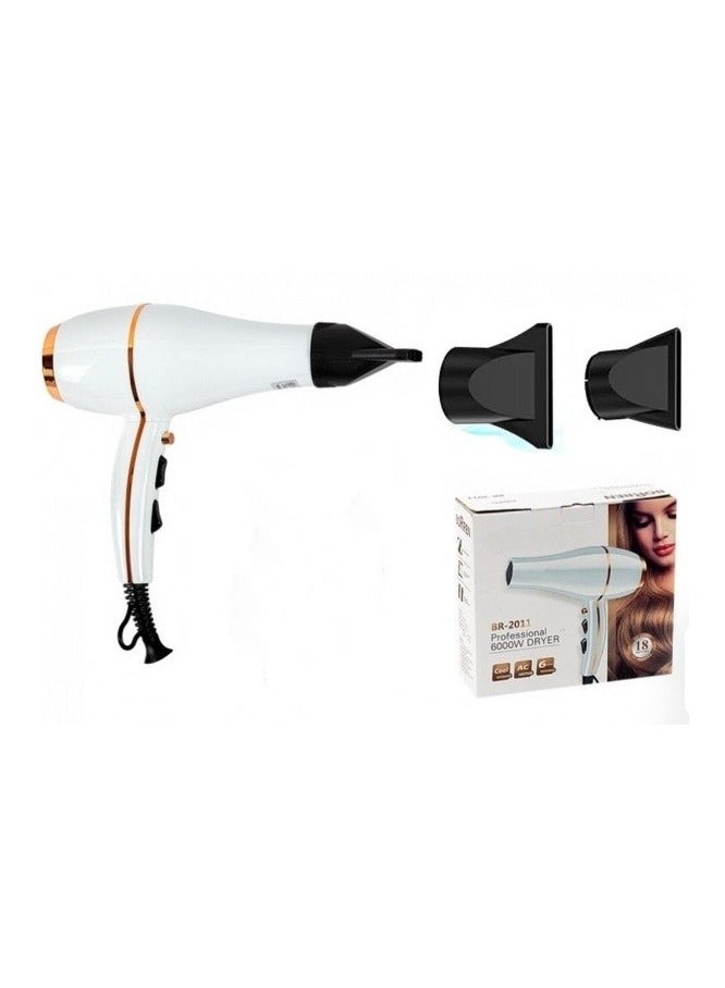 مجفف شعر احترافي مع موزعات للشعر المجعد، معدات باردة/ 6 سرعات حرارية - Image 1