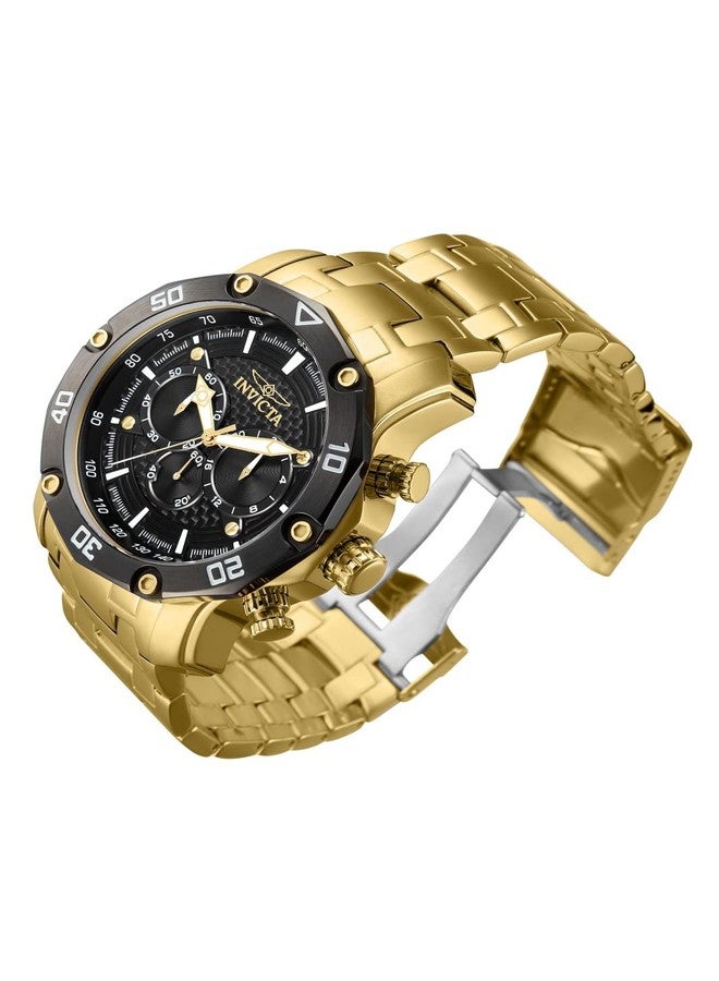 Invicta Men's Pro Diver 50mm Stainless Steel Quartz Watch, Gold (Model: 37725), Gold, Diver,Chronograph,Quartz Movement - Image 2