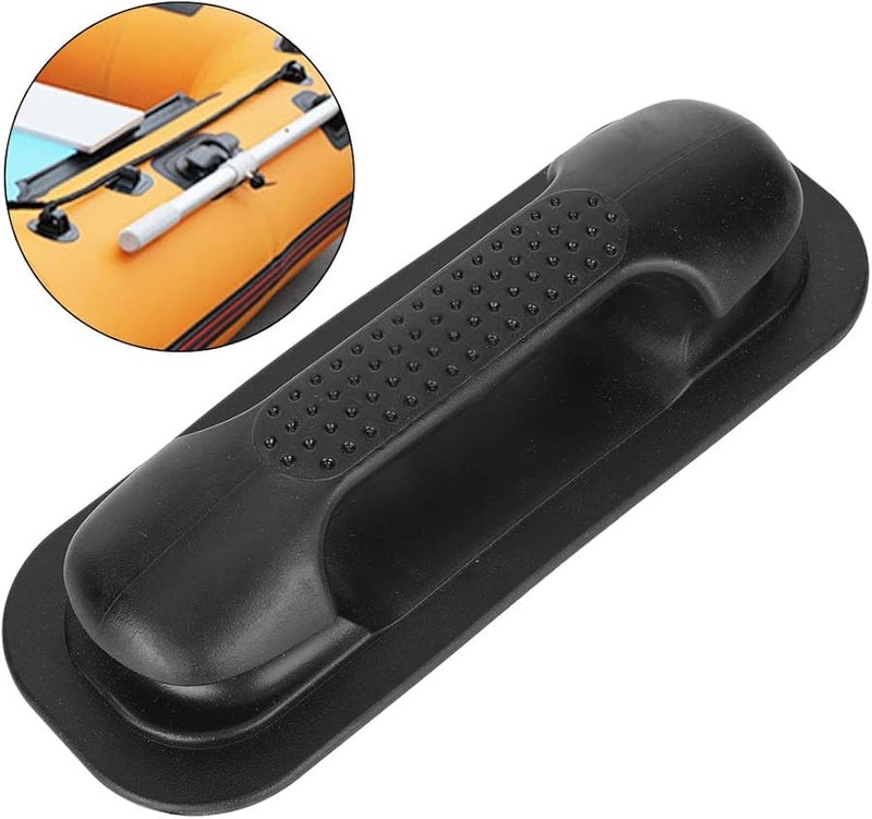 مقبض جانبي ثقيل للقوارب القابلة للنفخ مصنوع من البلاستيك الأسود مقاس 24.6 سم × 9.1 سم - Image 4