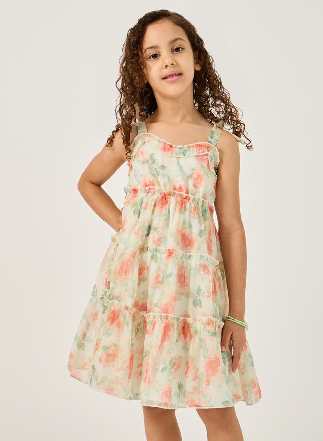 Styli Floral Tiered Dress  - Image 4