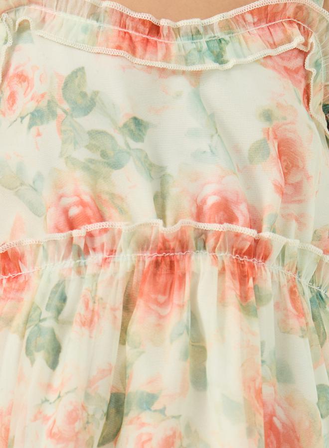 Styli Floral Tiered Dress  - Image 3
