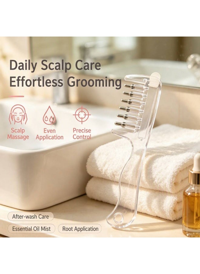 DubaiGallery Professional Hair Scalp Massager Comb and Detangling Brush Set, Gentle Wide Tooth Design for Comfortable Grooming, Reducing Tangles, Relaxing Scalp Massage, Smooth Styling and Convenient Everyday Hair Care for All Hair Types - Image 3