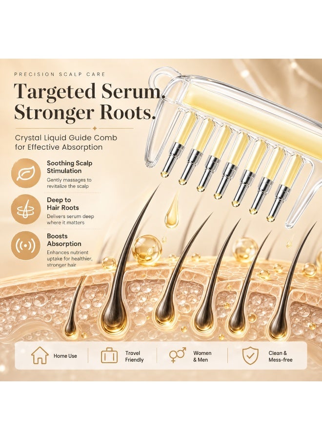 DubaiGallery Professional Hair Scalp Massager Comb and Detangling Brush Set, Gentle Wide Tooth Design for Comfortable Grooming, Reducing Tangles, Relaxing Scalp Massage, Smooth Styling and Convenient Everyday Hair Care for All Hair Types - Image 5