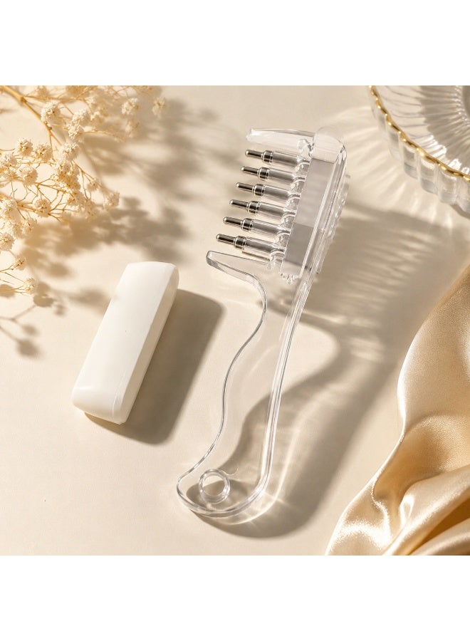 DubaiGallery Professional Hair Scalp Massager Comb and Detangling Brush Set, Gentle Wide Tooth Design for Comfortable Grooming, Reducing Tangles, Relaxing Scalp Massage, Smooth Styling and Convenient Everyday Hair Care for All Hair Types - Image 2