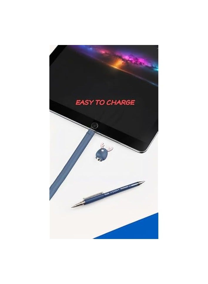 PROMASS Cute Blue Deer Silicone Case for Apple Pencil 1st Gen - Soft Protective Sleeve Accessory - Image 5