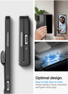Spigen Slim Armor Pro [Hinge Coverage] Case Cover For Samsung Galaxy Z Fold 4 (2022) - Black  - Image 5