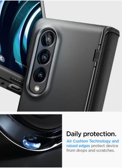 Spigen Slim Armor Pro [Hinge Coverage] Case Cover For Samsung Galaxy Z Fold 4 (2022) - Black  - Image 4