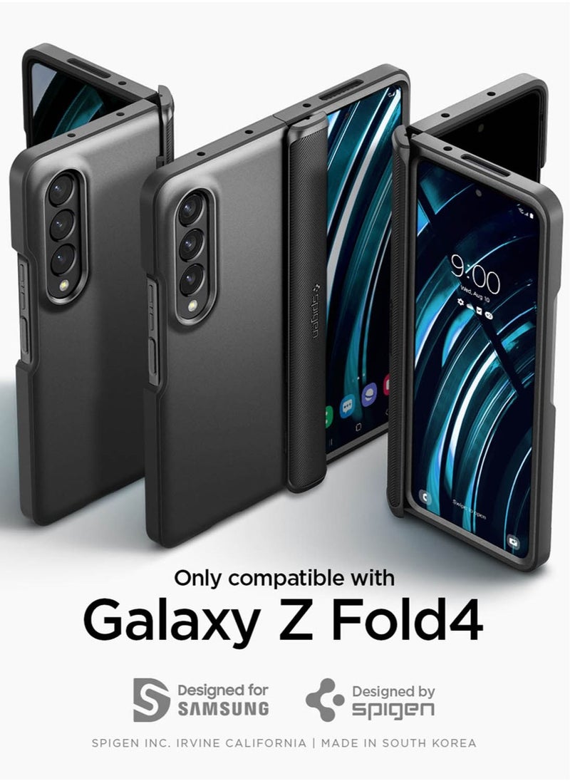 Spigen - غطاء حماية سليم ارمور برو [تغطية مفصلة] لهاتف سامسونج جالاكسي Z فولد 4 (2022) - أسود - Image 1
