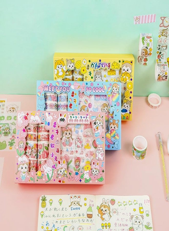 TEMSON Designer Decorative Masking Tapes for DIY Crafts Arts Scrapbooking Bullet Journal Planners, Cute Washi Tape Set (KQ-22402) - Image 2