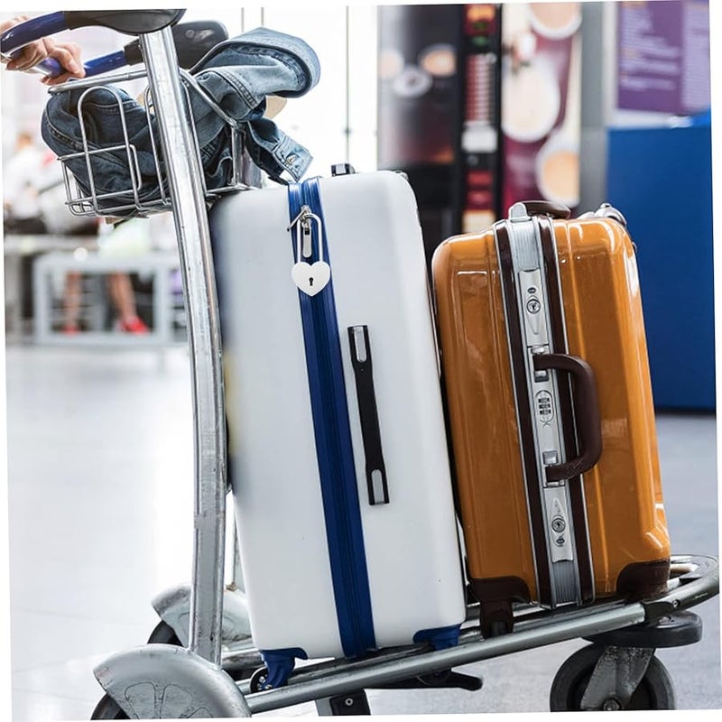 White Heart Lock Storage Box Padlock for Valuables Couples Tourist Attractions - Image 3