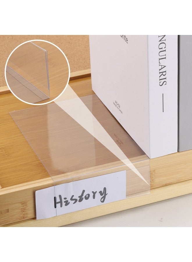 LoveBB 50 Pcs Library Shelf Label Holders 7.6 x 4 Inch Moveable Shelf Markers for Classroom Office Library Book Shelves with 50 Pcs Label Inserts - Image 4
