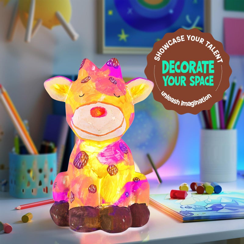 LAOESE Paint Your Own Deer Lamp Kit, Art Supplies Arts & Crafts Kit, Painting kit for Kids 6-12, Arts and Crafts for Kids Ages 8-12, Toys Girls Boy Birthday Gift Ages 3 4 5 6 7 8 9 10 11 12+ - Image 4