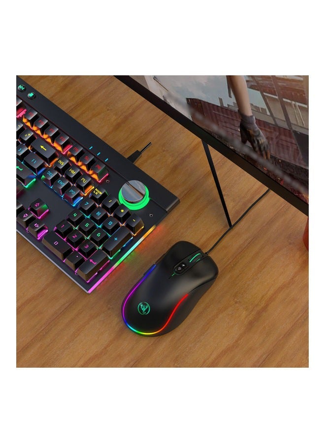 Wired RGB Gaming Mouse 35 Keys Single-Hand Gaming Keyboard Portable Android Keyboard Mouse, Programmable Gaming Mouse+one-handed Game Keyboard - Image 4