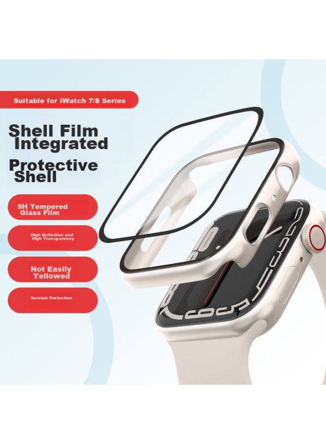 Bho Compatible Apple Watch Protective Case, Full Coverage Tempered Glass Screen Protector For Apple Watch S10/s9, Integrated Case And Screen For Iwatch S8/7/6/se, Touch-sensitive Watch Case - Image 2