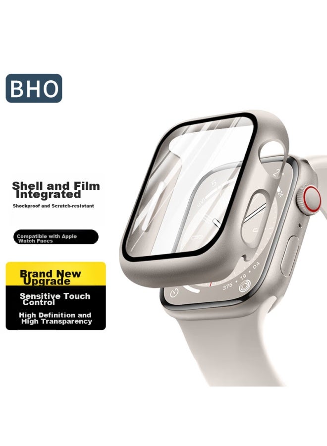 Bho Compatible Apple Watch Protective Case, Full Coverage Tempered Glass Screen Protector For Apple Watch S10/s9, Integrated Case And Screen For Iwatch S8/7/6/se, Touch-sensitive Watch Case - Image 1