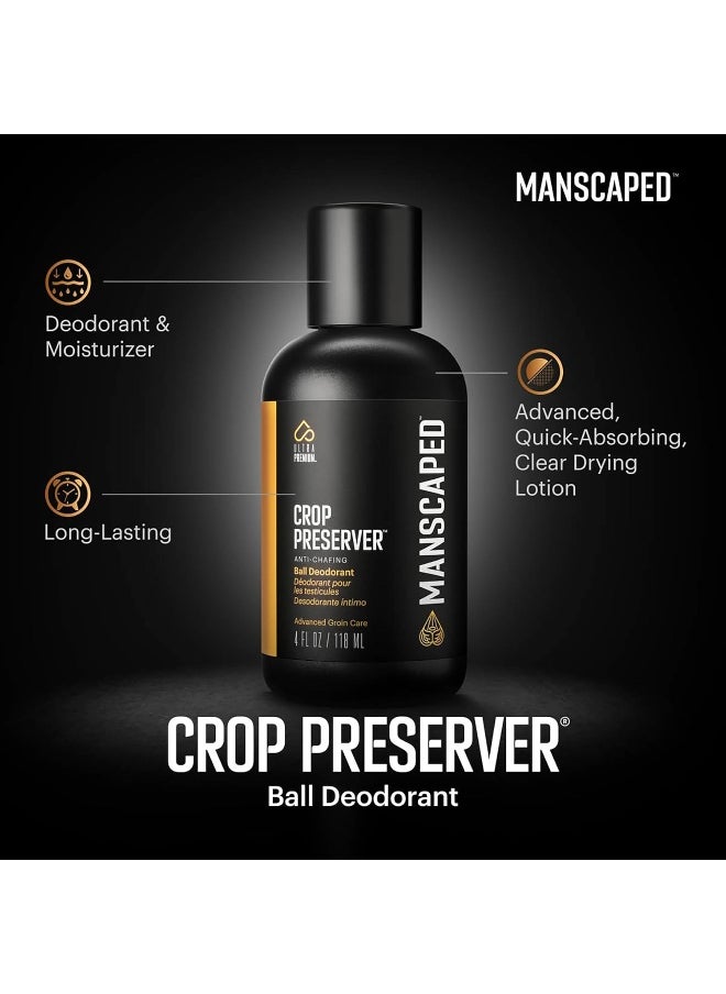 Crop Preserver, Friction-Reducing Intimate Deodorant Lotion, Men'S Hygiene And Moisturiser With Soothing Aloe Vera, 4 Oz (2 Pack)