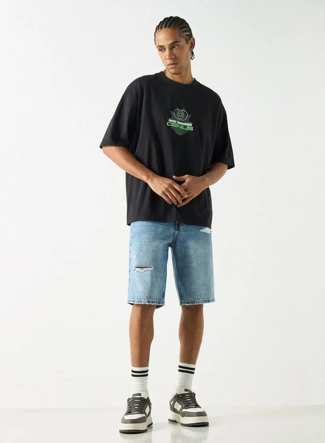 SP Characters Graphic Print Crew Neck T-shirt