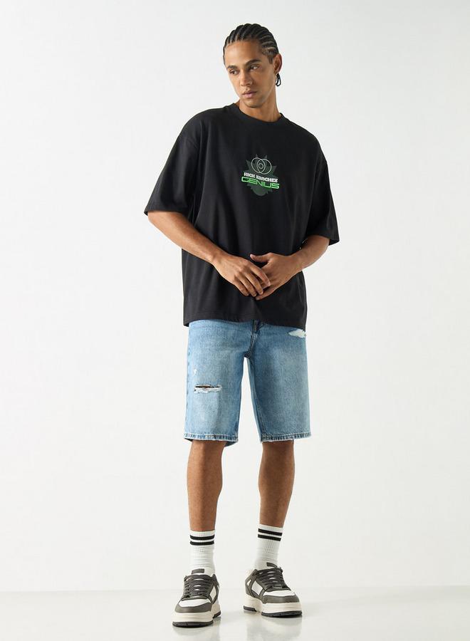 SP Characters Graphic Print Crew Neck T-shirt - Image 2