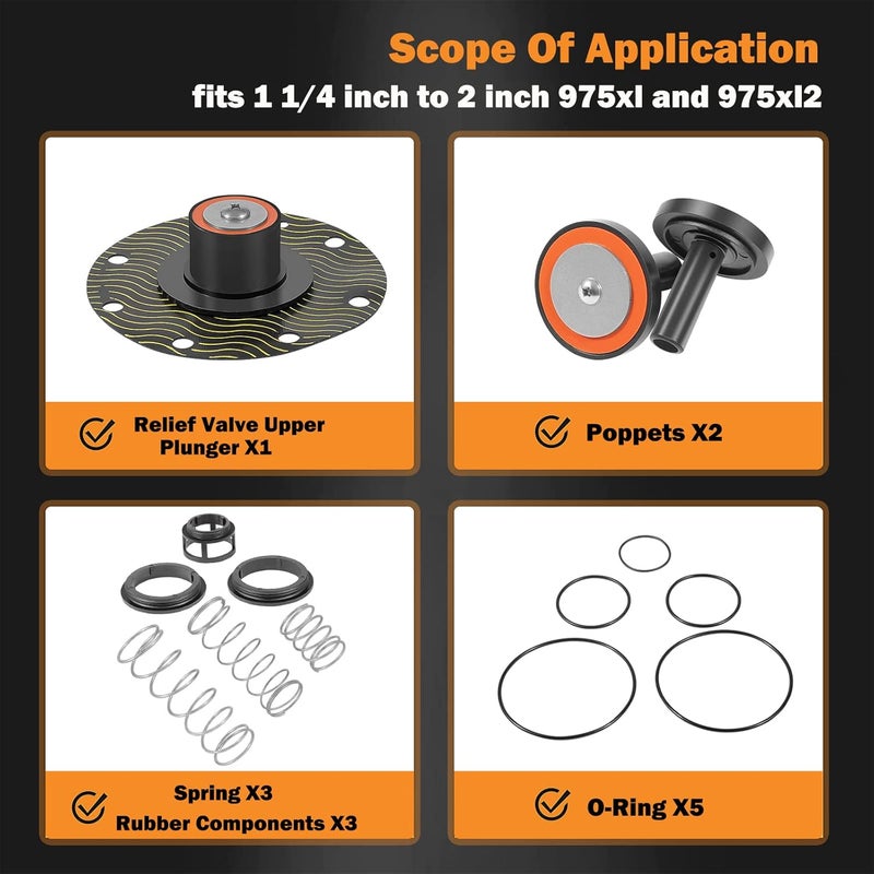 Vepagoo E-cowlboy 1-1/4"-2" Model Complete Repair Kit for Zurn 975XL and 975XL2 - Image 2
