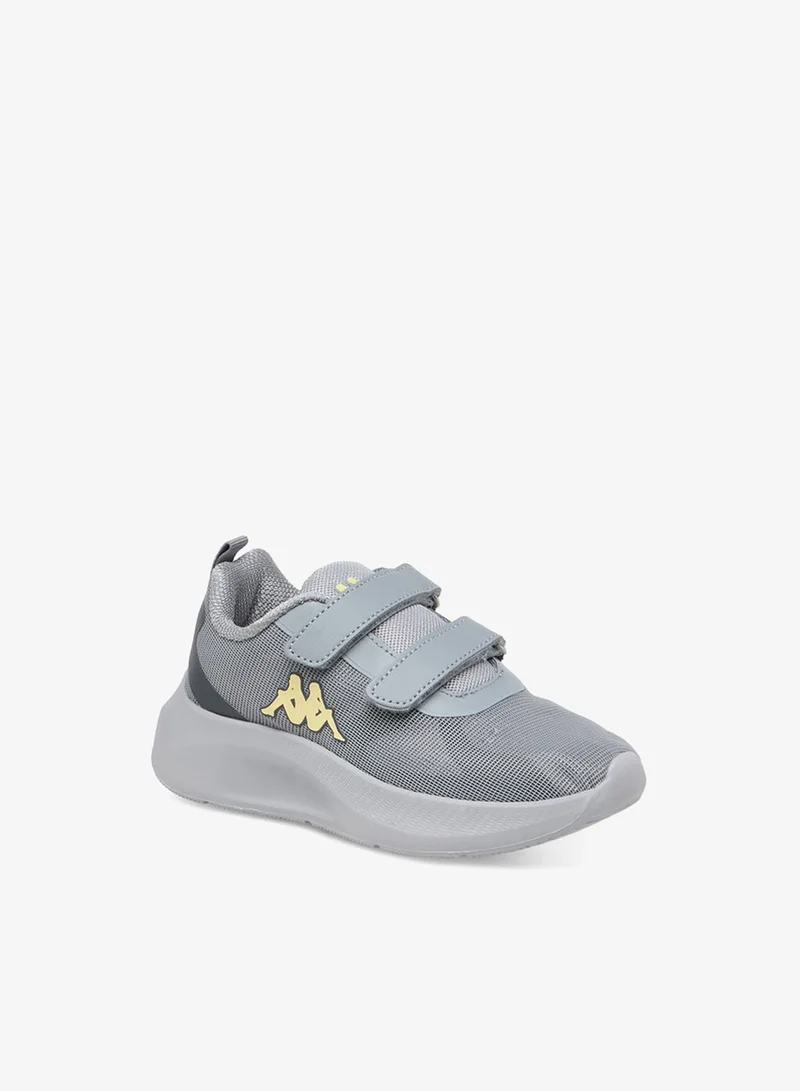 Kappa Boys' Logo Print Sports Shoes with Hook and Loop Closure