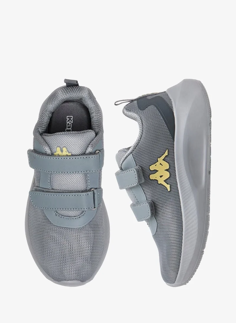 Kappa Boys' Logo Print Sports Shoes with Hook and Loop Closure