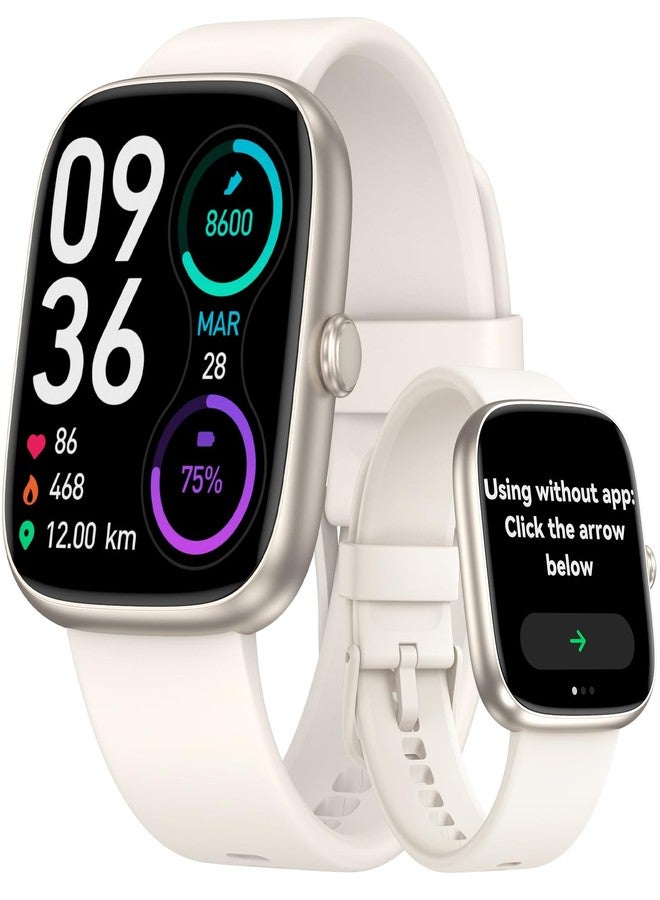 DAVIKO Fitness Tracker Senior Friendly No App/Phone Required, 1.83'' HD Touchscreen, Waterproof Fitness Watch with Heart Rate Sleep Monitor Activity Tracker, Pedometer watch, Smart Watch for Women Men - Image 1