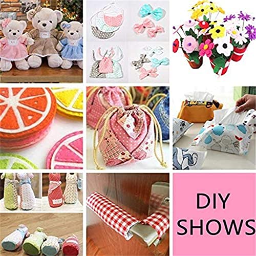 Antetek 7Pcs 9.8" x 9.8"(25 * 25CM) Cotton Fabric DIY Making Supplies Quilting Patchwork Fabric Fat Quarter Bundles DIY for Quilting Cotton Patchwork Cushions (Big Small Flowers, 9.8" x 9.8") - Image 5