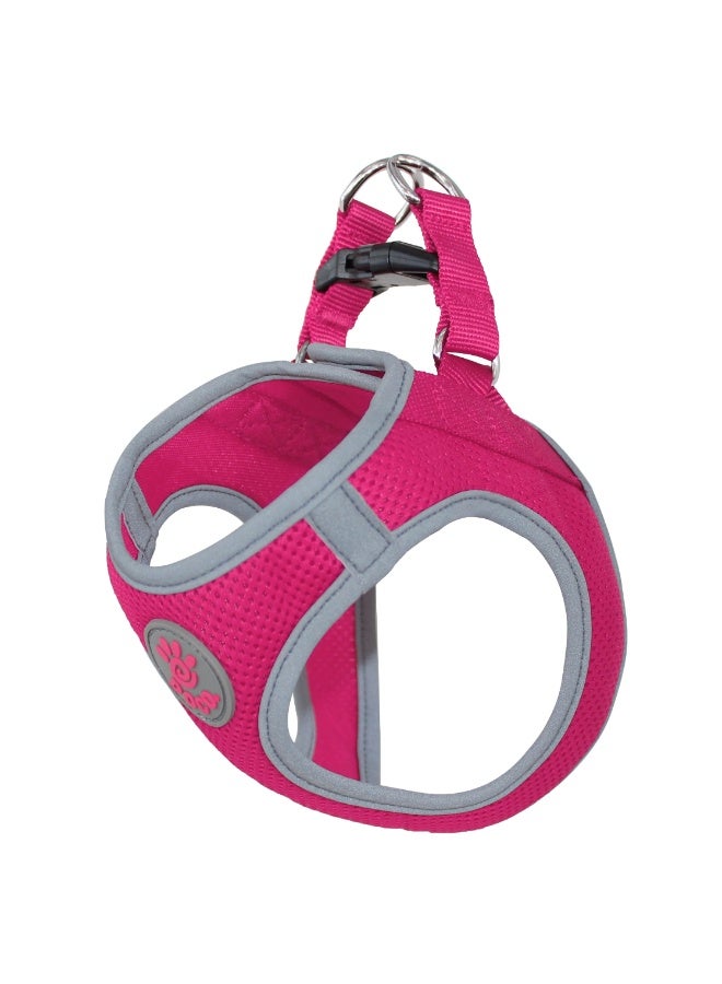 dog Harness XL Quick fit reflective pink & gray (52-56cm)