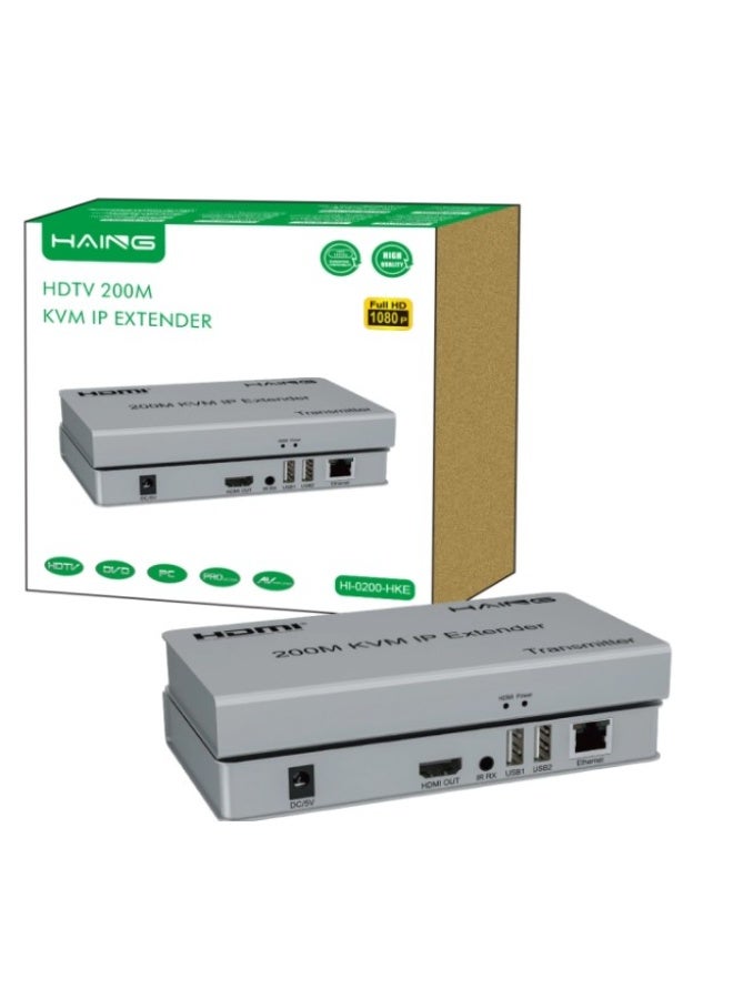 Haing HDMI EXTENDER WITH USB KVM 200MTR SUPPORT 1080P - Image 1