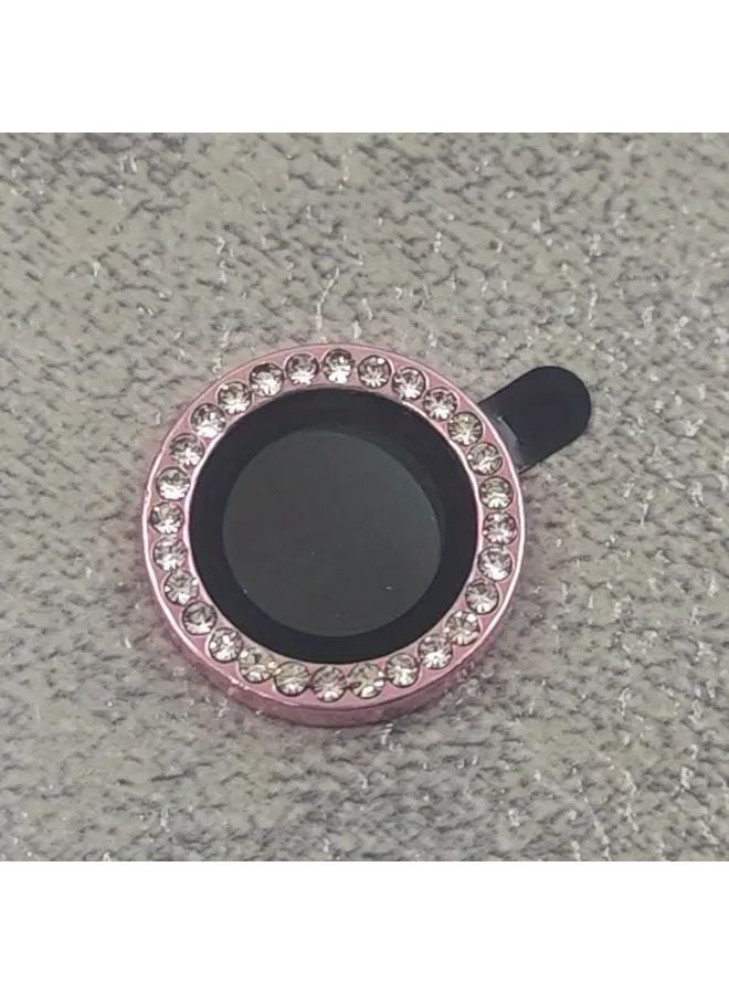 Pink Tempered Glass Glitter Lens Protector For iPhone 14 Pro 14 Pro Max - Image 1