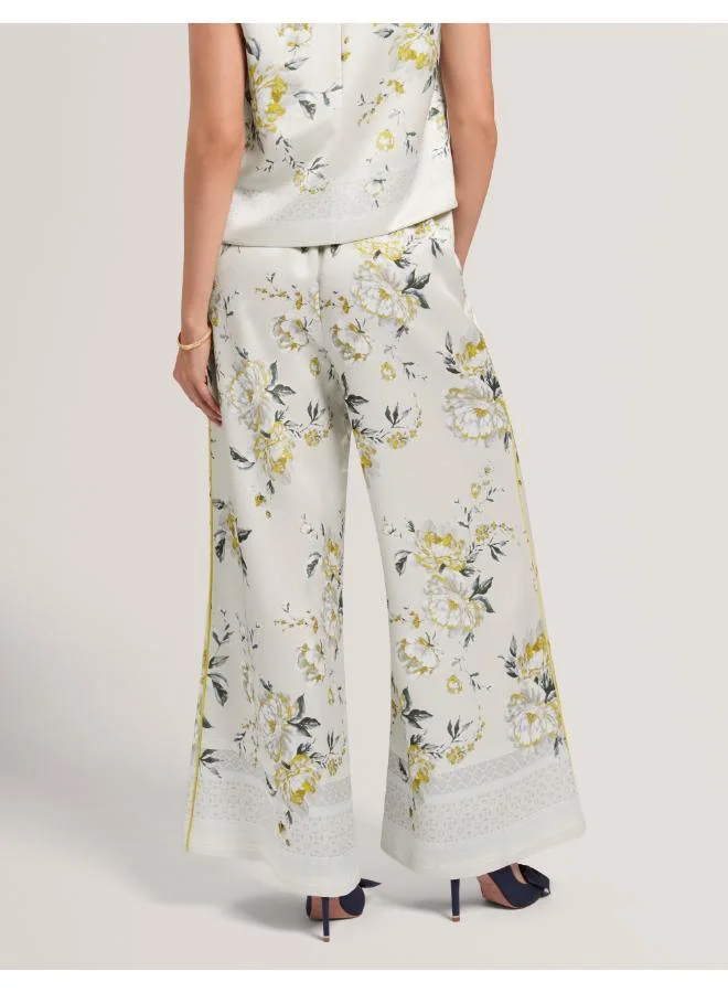 تيد بيكر Floral Printed Wide Leg Trouser