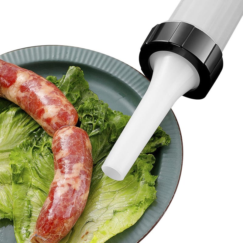 woobles Homemade Sausage Maker Kitchen Sausage Stuffer Tool Manual Meat Filling Machine with 3 Stuffing Tubes… - Image 3